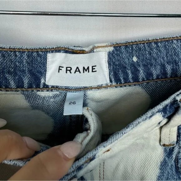 FRAME Le Ultra Baggy Short Tie Dye Jean Shorts Size 26