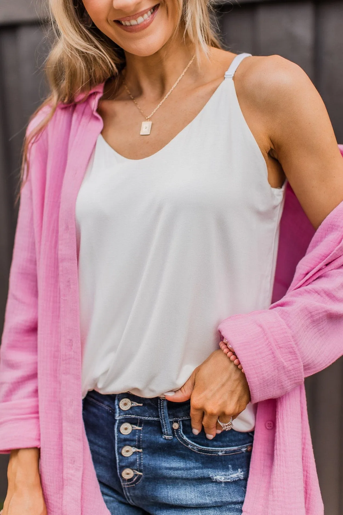Full Of Spirit Tank Top- Ivory