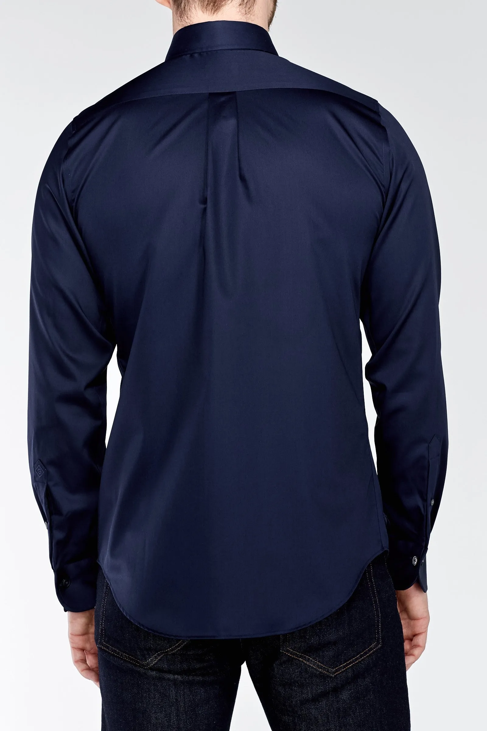 GANT DIAMOND G Men's Plain Sateen Shirt 384102 Size 39 $155 NWT