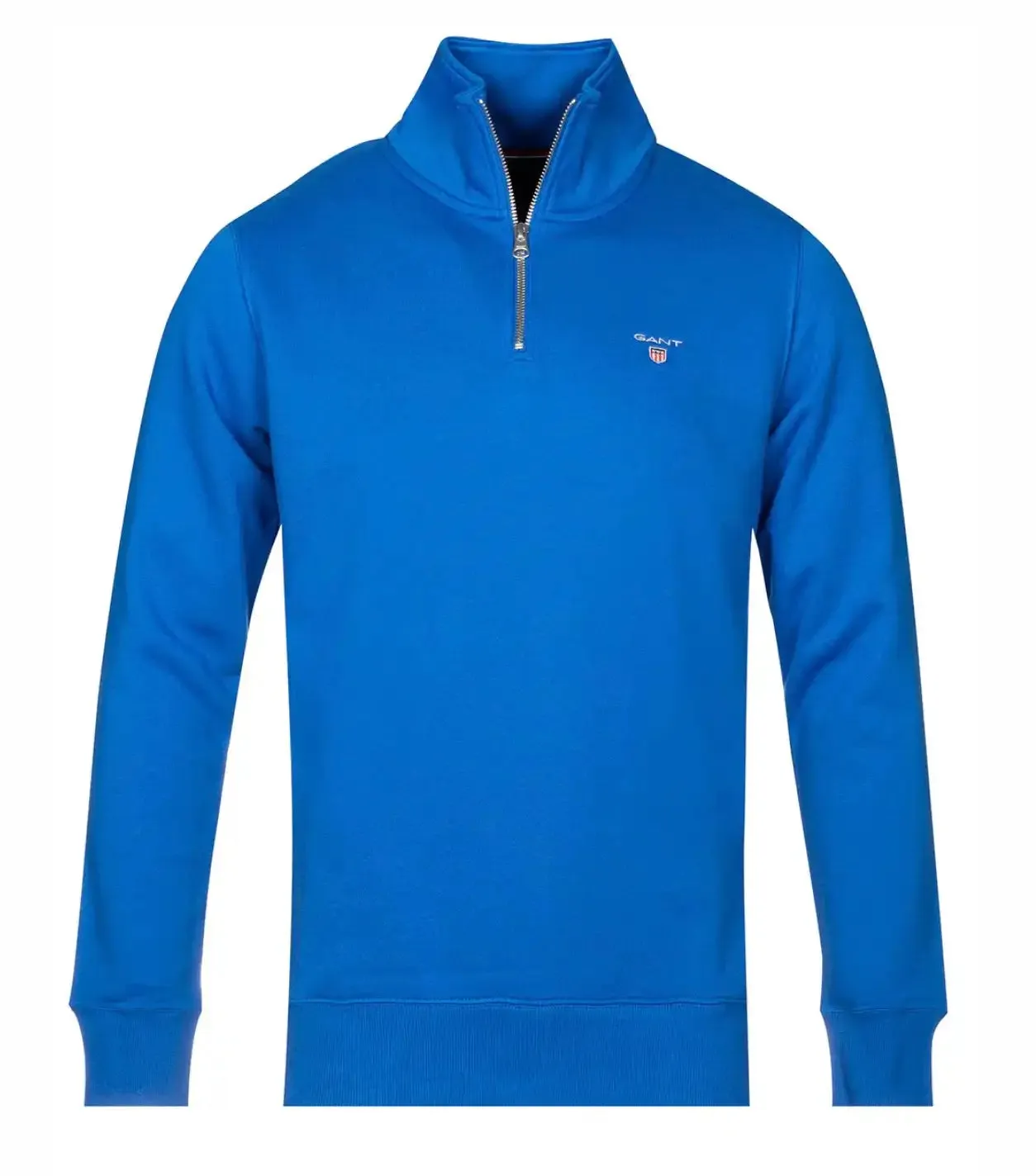 GANT Mens Regular Shield Half Zip Sweatshirt Lapis Blue