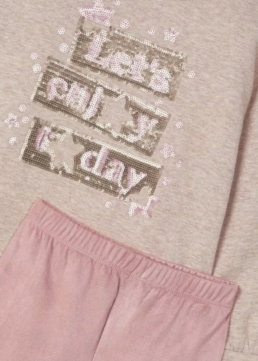 Girls Suede Leggings Set