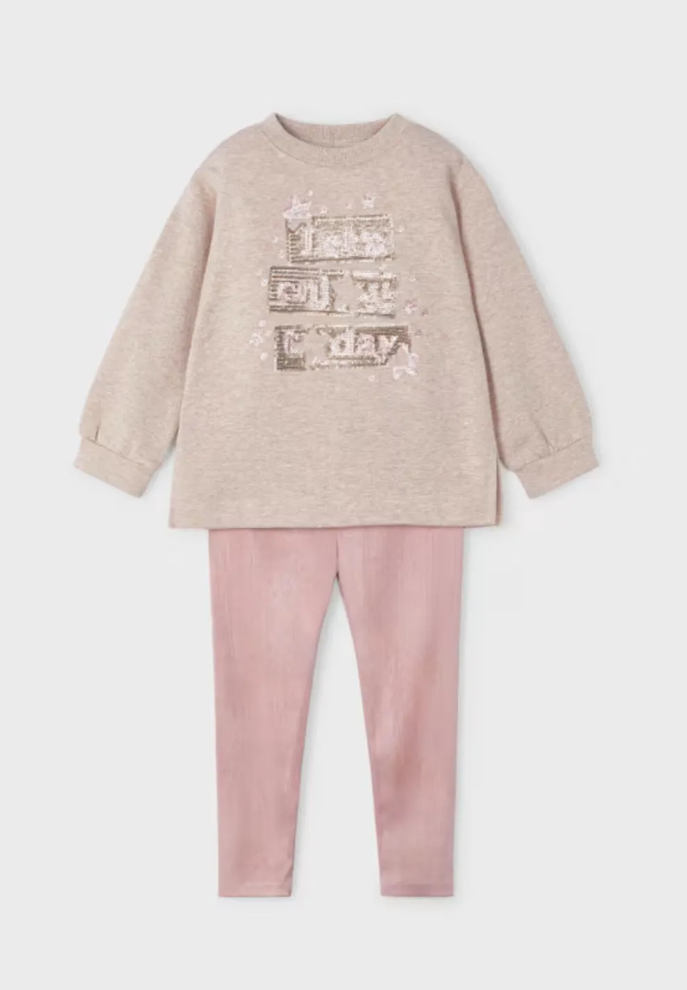 Girls Suede Leggings Set