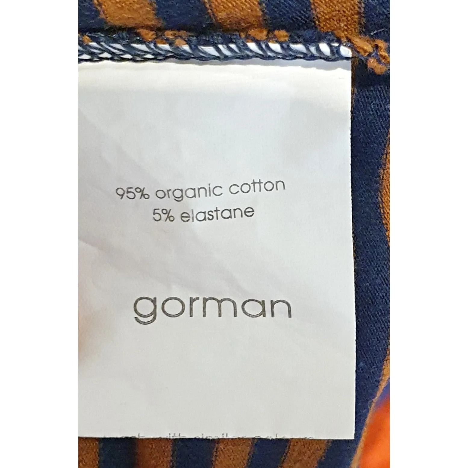 Gorman navy and brown striped sleeveless top size 10 (best fits sizes 6-8)
