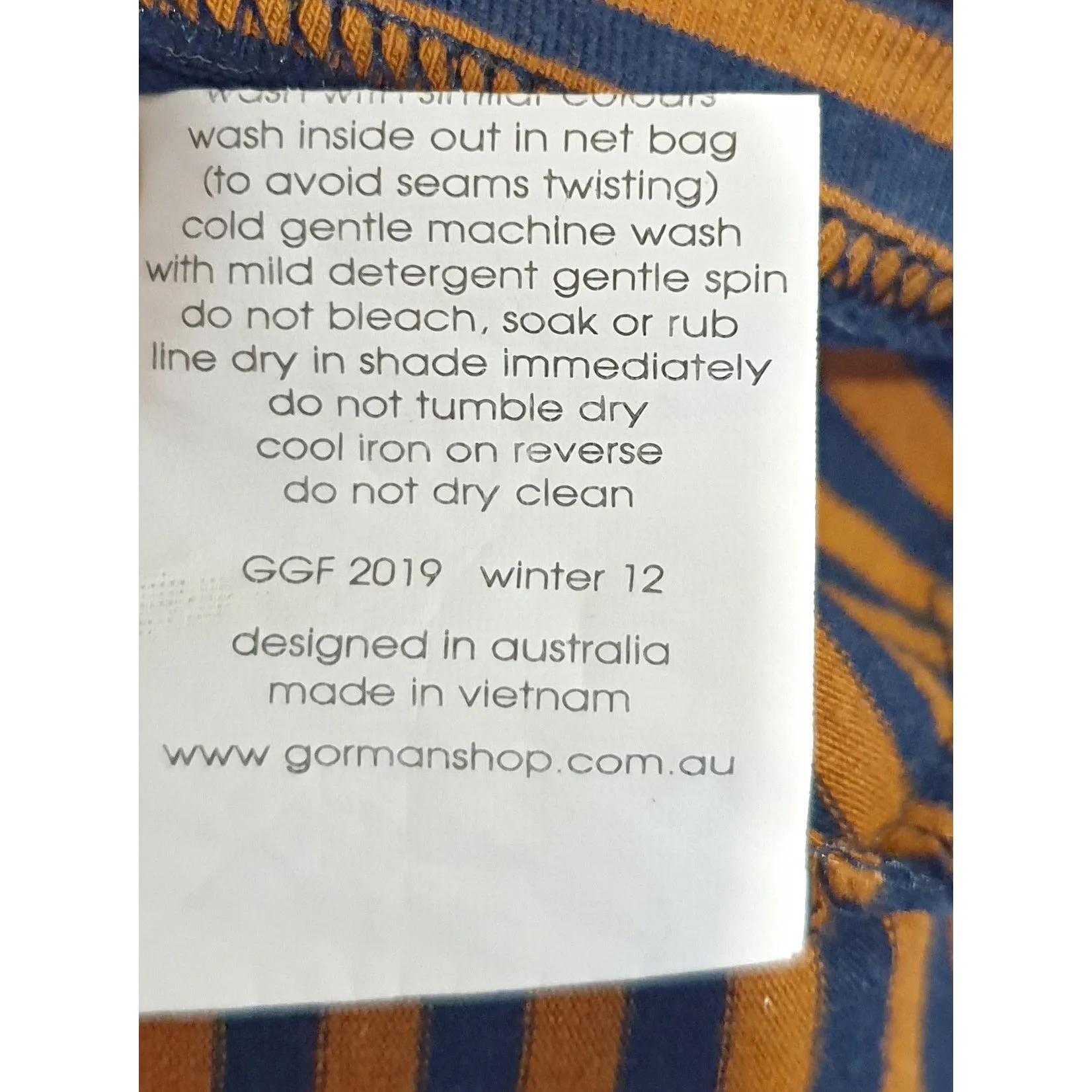 Gorman navy and brown striped sleeveless top size 10 (best fits sizes 6-8)