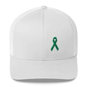 Green Awareness Ribbon Snapback Trucker Hat