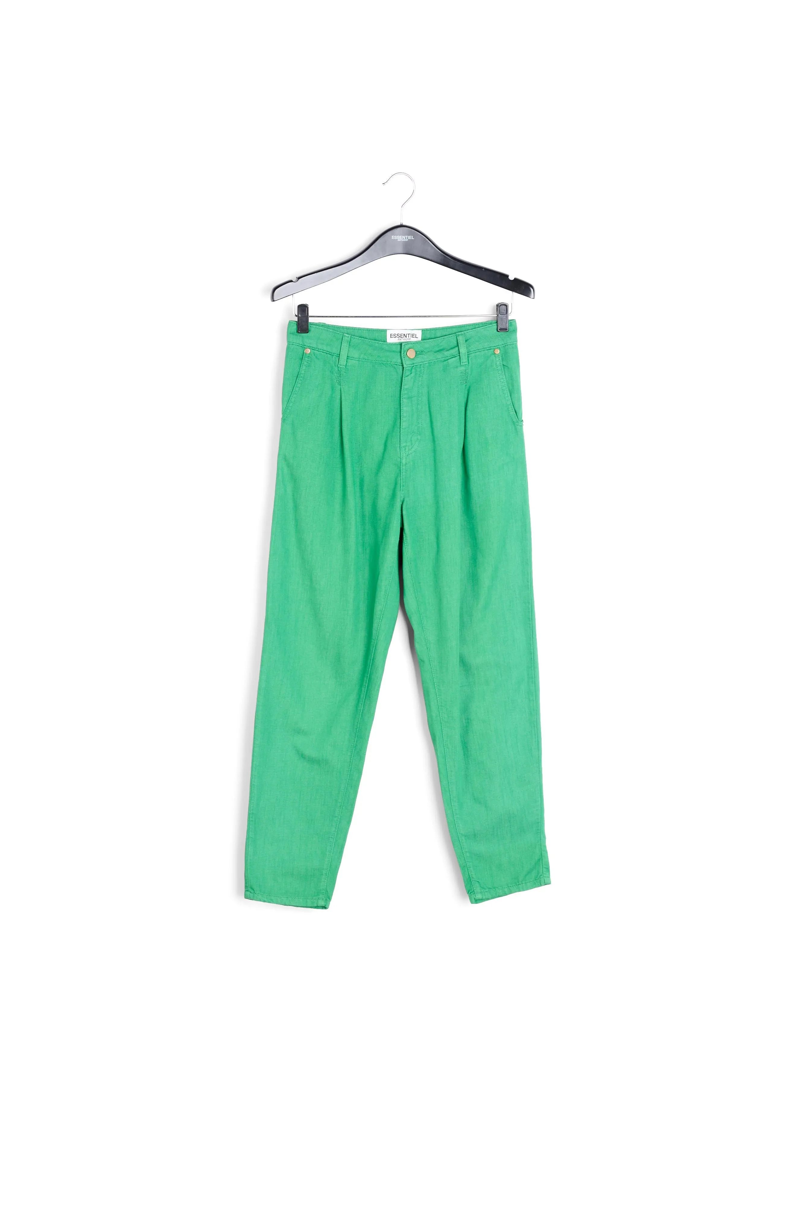 Green loose-fit denim pants