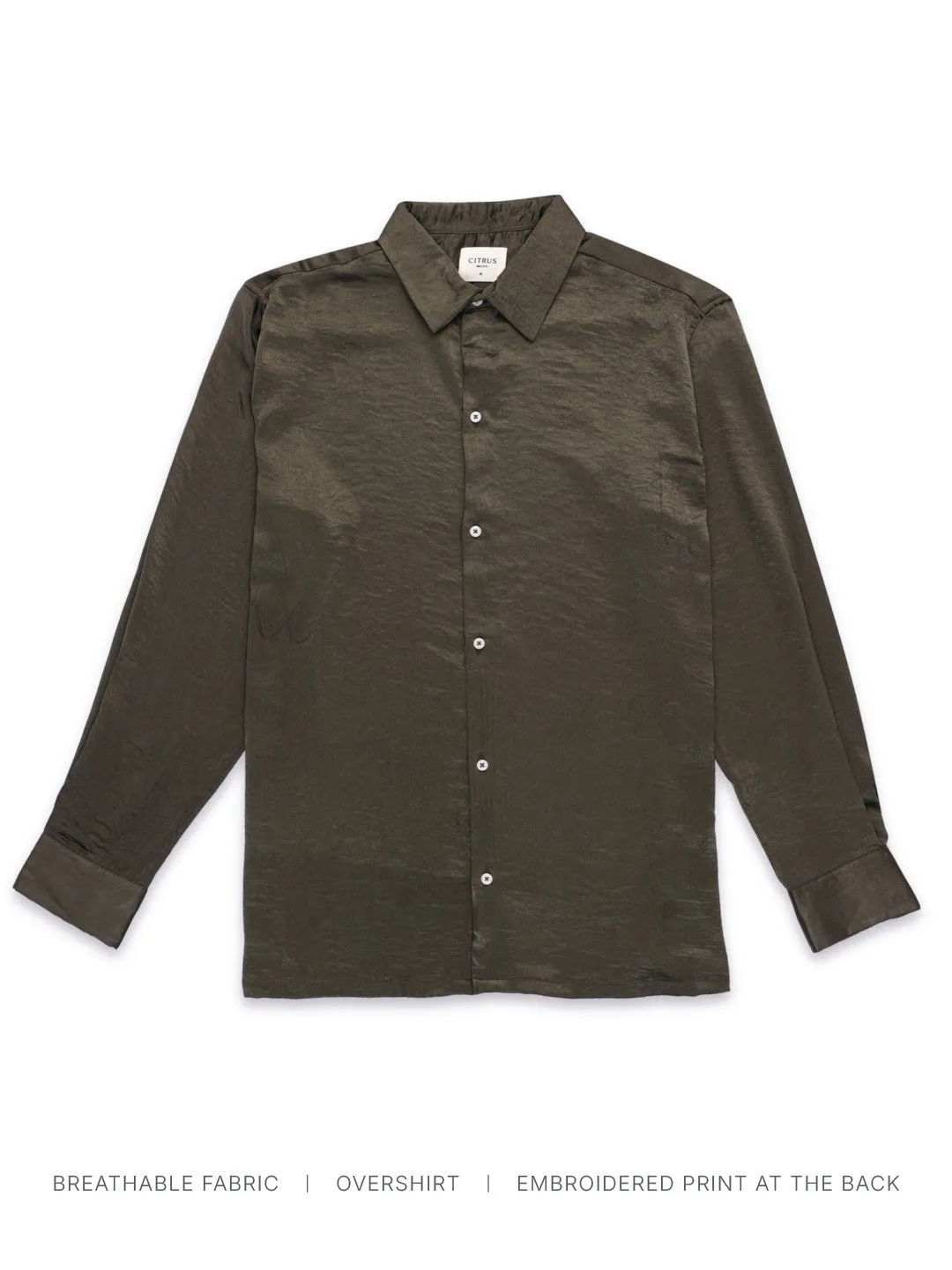 Green Plain Casual Shirt