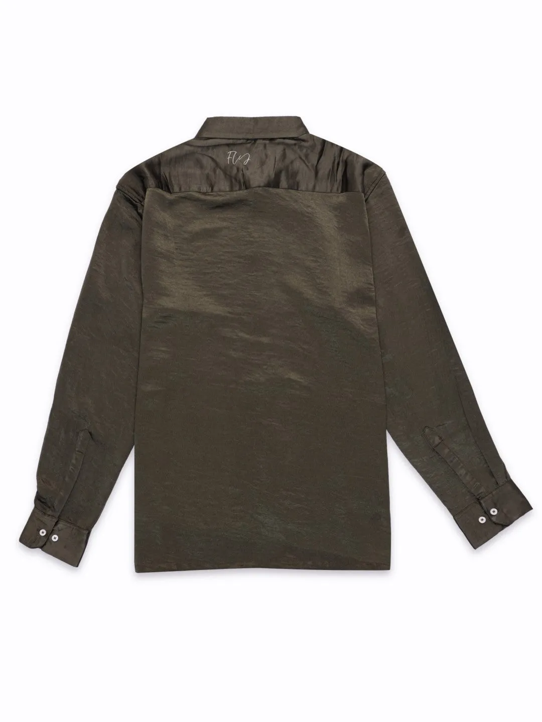 Green Plain Casual Shirt