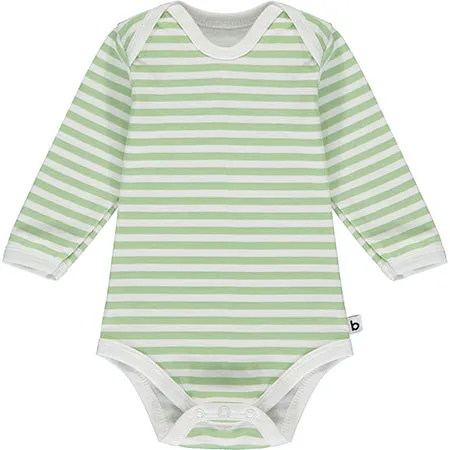 Green Striped Long Sleeve Bodysuit