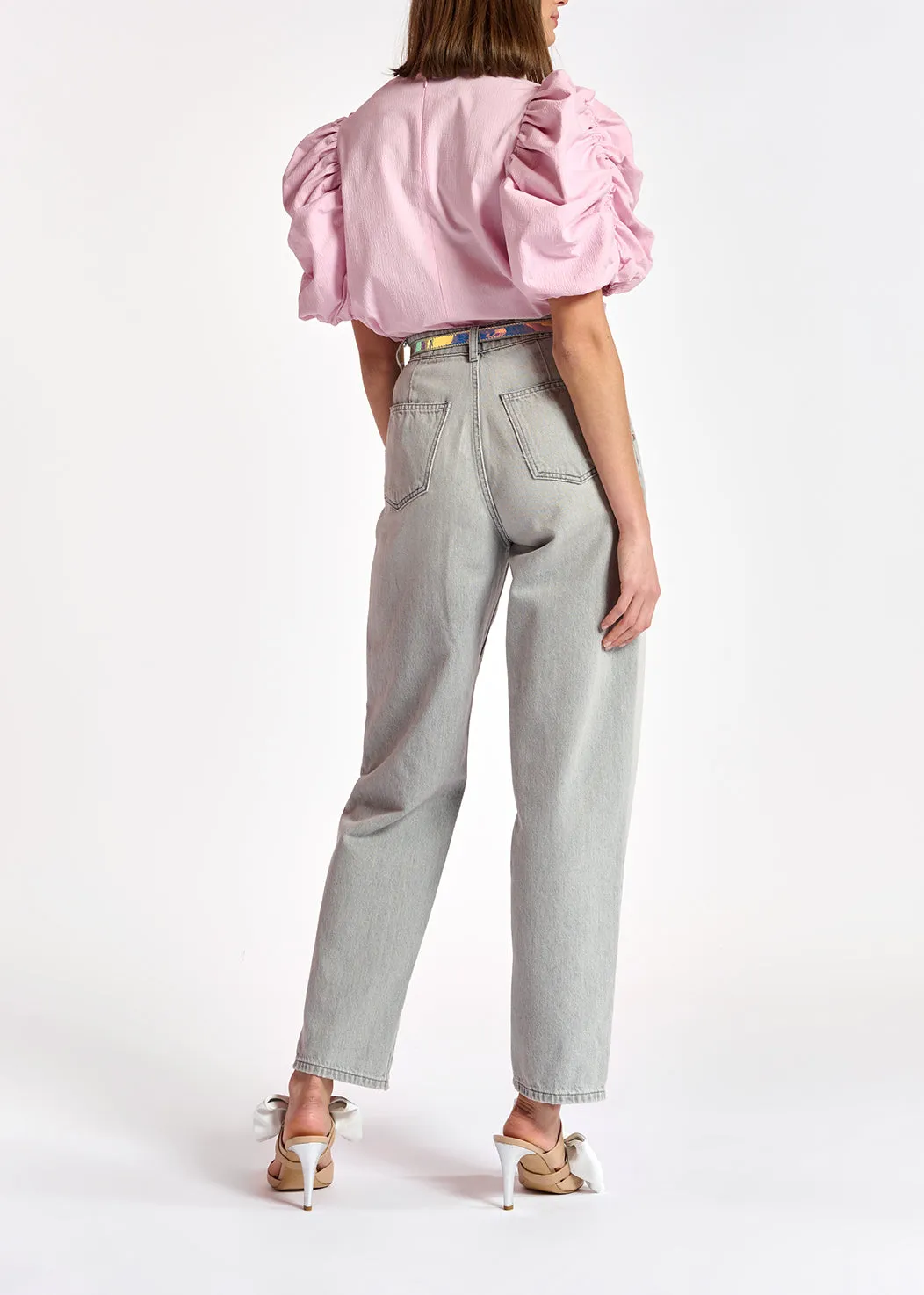 Grey denim boyfriend jeans