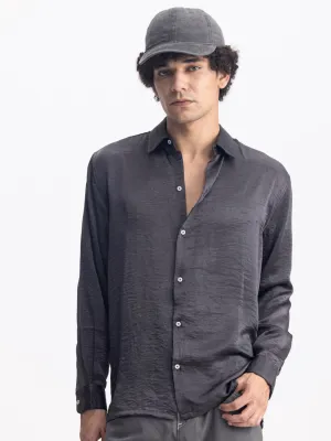 Grey Plain Casual Shirt