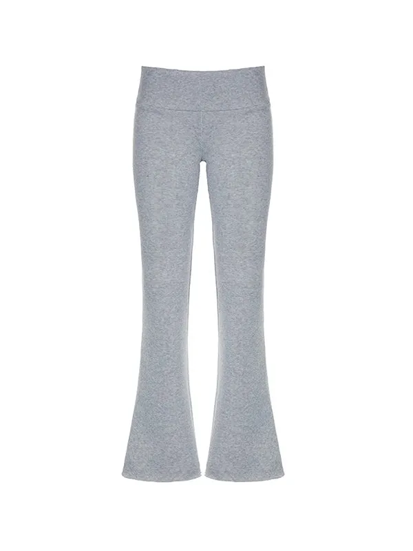 Grey Vintage Low Rise Flared Pants
