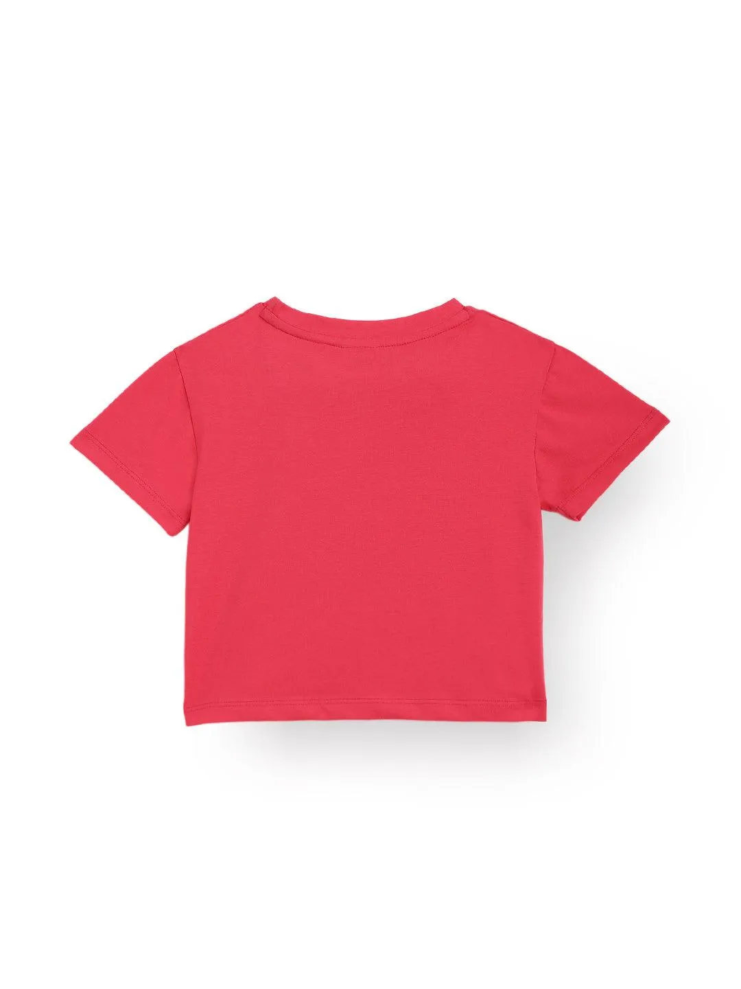 HAPPINESS ROSE PINK SUMMER GIRLS T-SHIRT - PINK