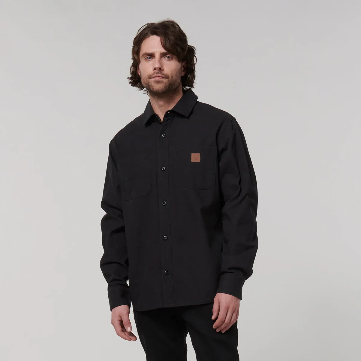 Hard Yakka Men's Heritage Canvas Shirt - Black