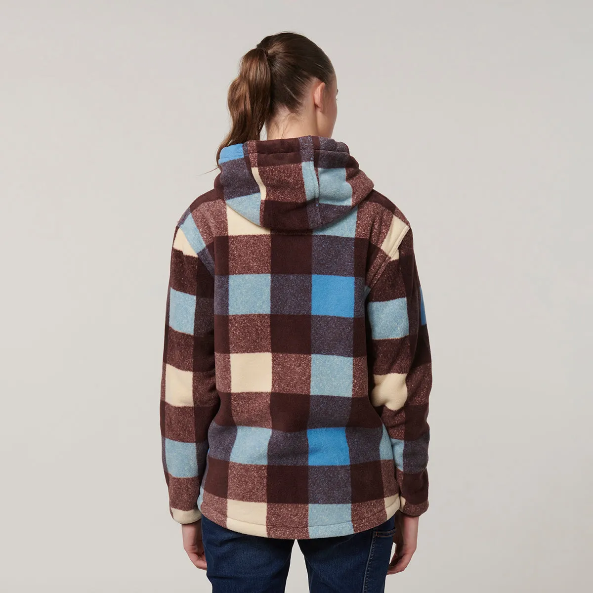 Hard Yakka Women's Check Zoodie - Mocha Check