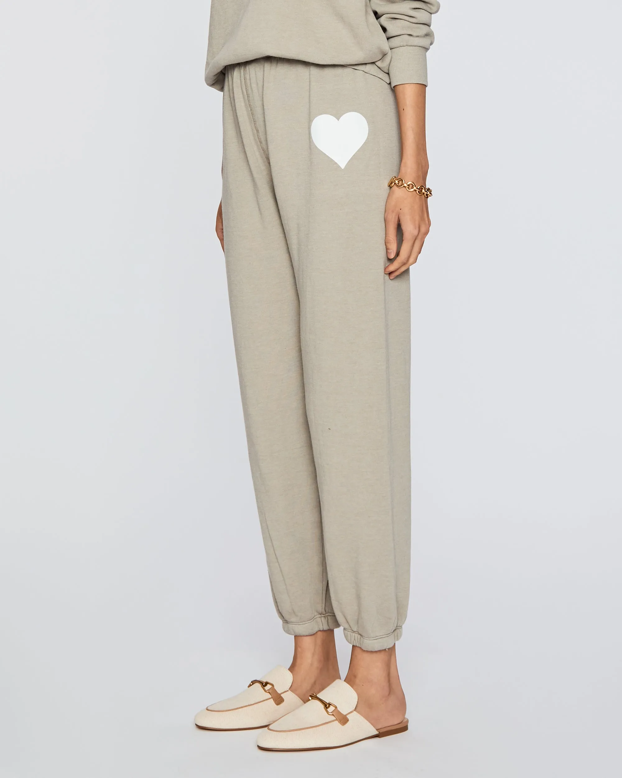 Heart Sweatpant in Taupe