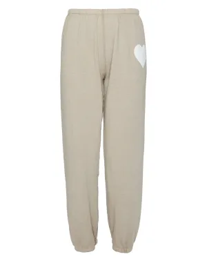 Heart Sweatpant in Taupe