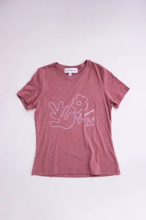 Heather Mauve Flora Tee Women's