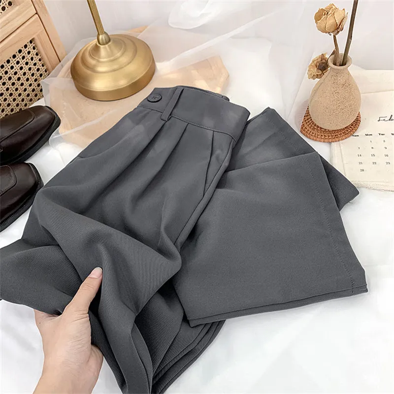 High Waist Loose Office Pants Suits