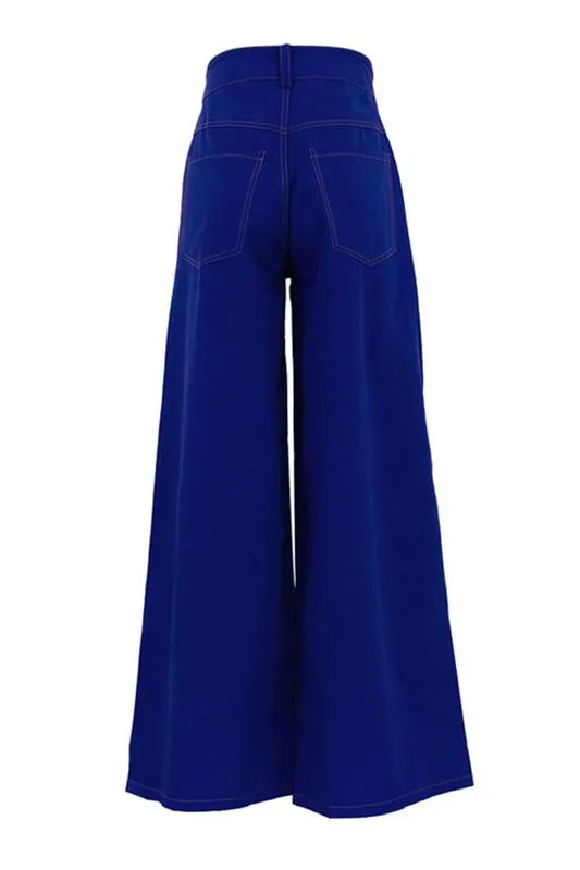 High waisted wide leg pants
