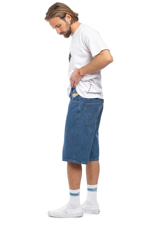 Homeboy Pantaloncino in jeans uomo baggy Lavaggio medio