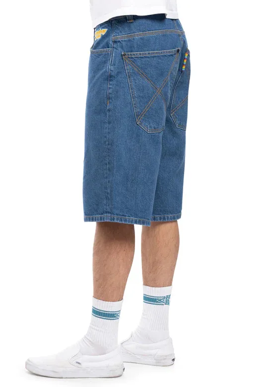 Homeboy Pantaloncino in jeans uomo baggy Lavaggio medio