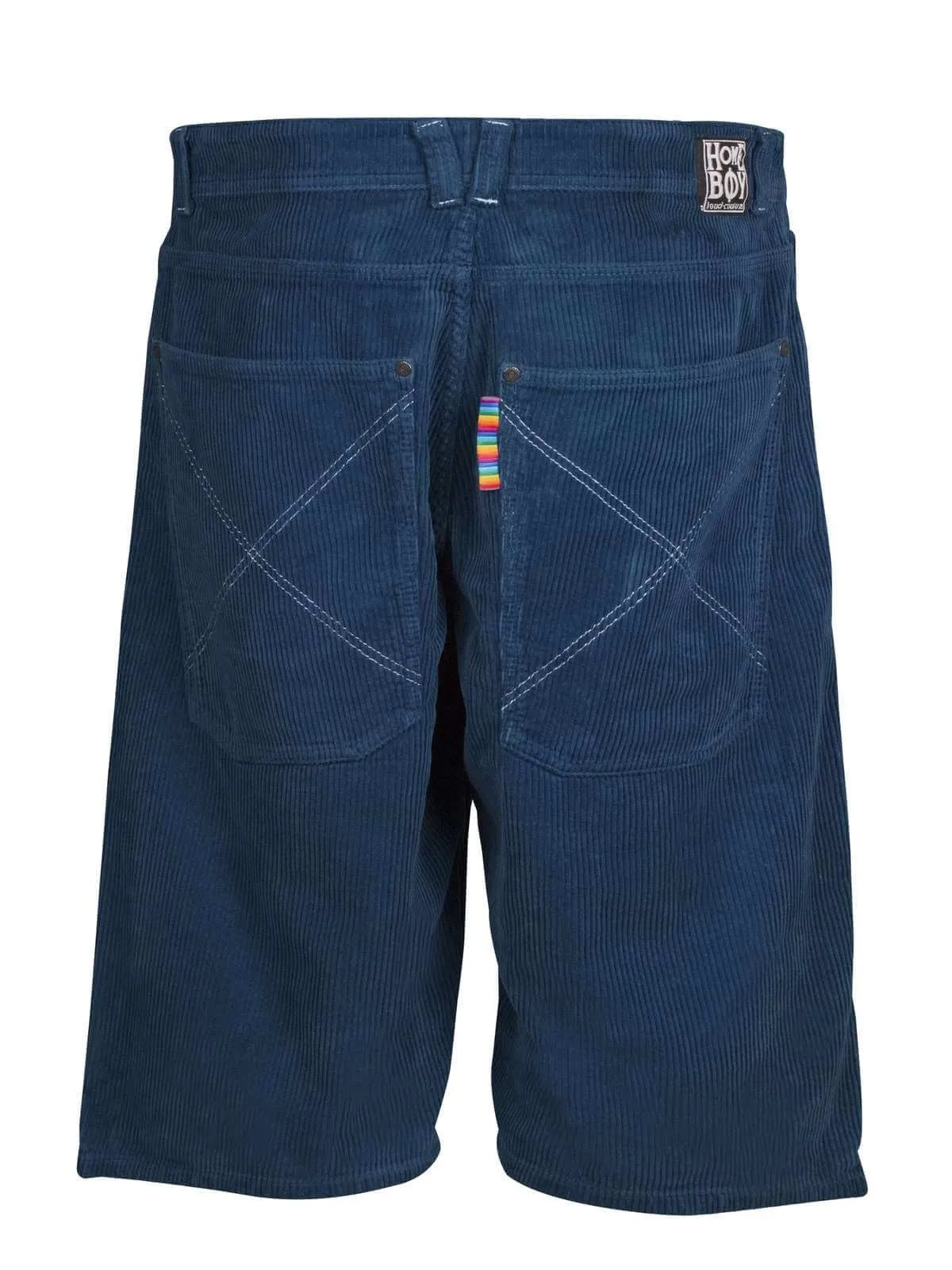 Homeboy X-Tra Baggy Cord Shorts Blue Steel