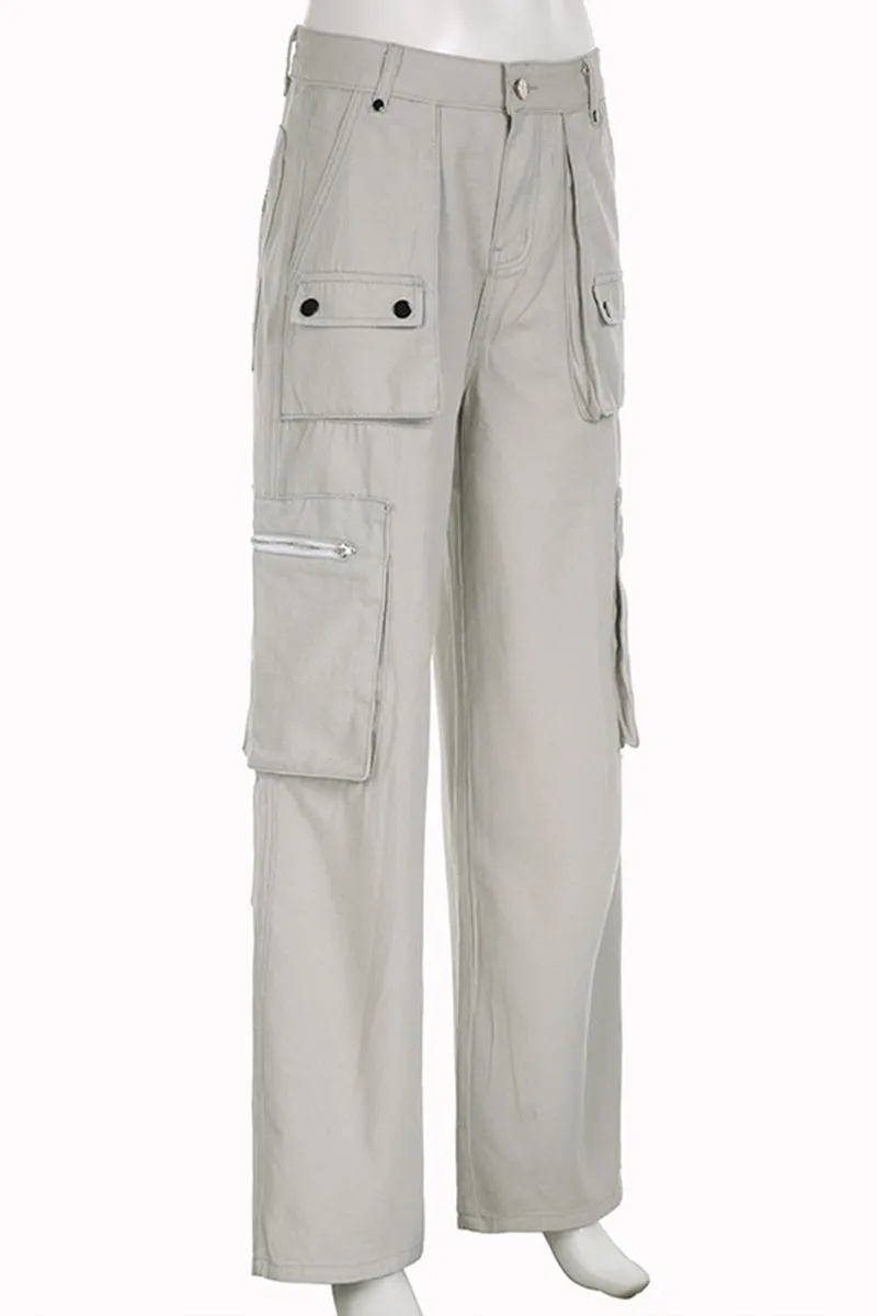 HPP1128 High-Waist Cargo Pants