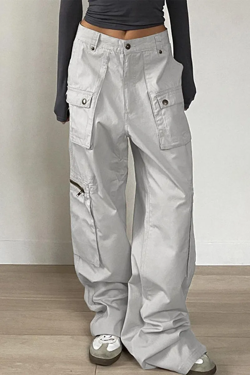 HPP1128 High-Waist Cargo Pants