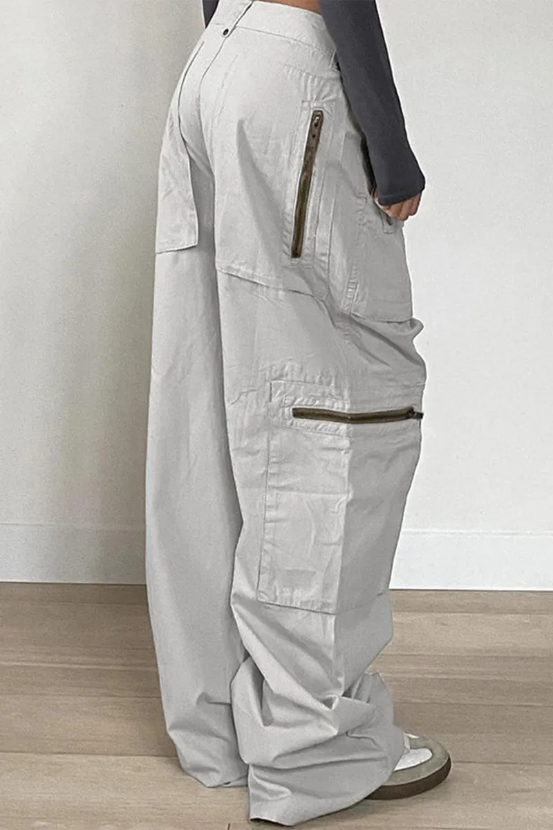 HPP1128 High-Waist Cargo Pants