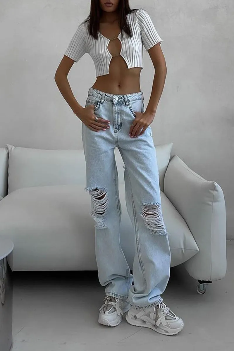 HPP1236 High-Waist Loop Pants