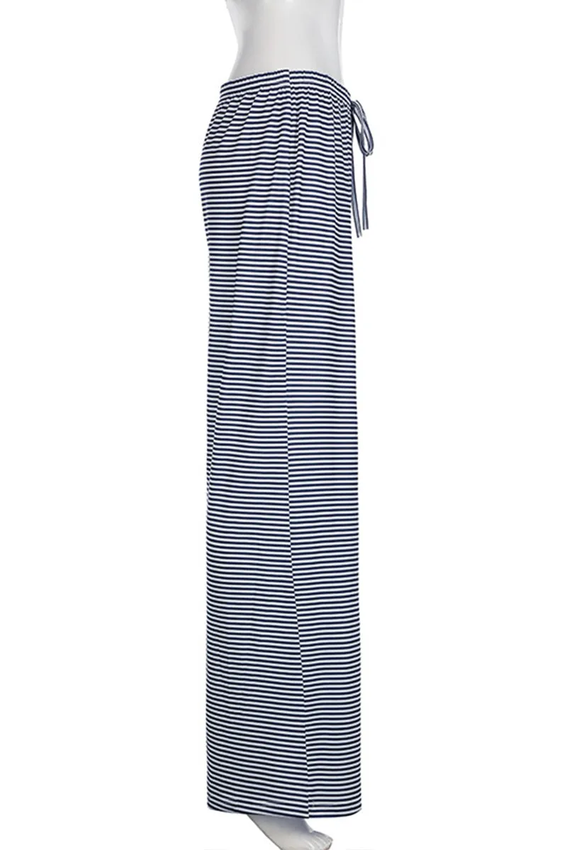 HPQ1031 Striped Wide-Legged Pants