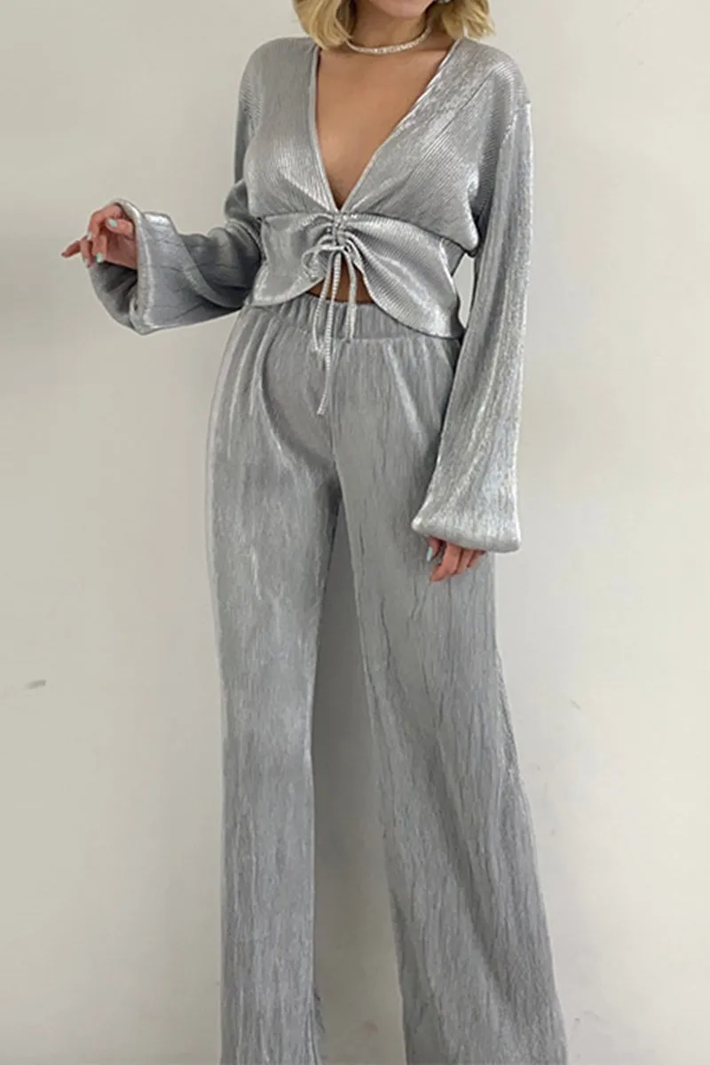 HUP1194 Velvet Top & Pants Set