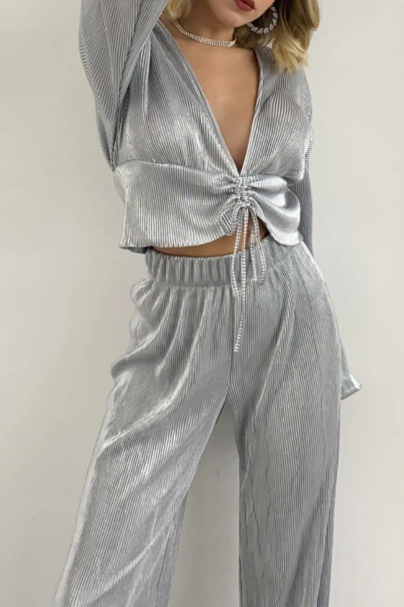 HUP1194 Velvet Top & Pants Set