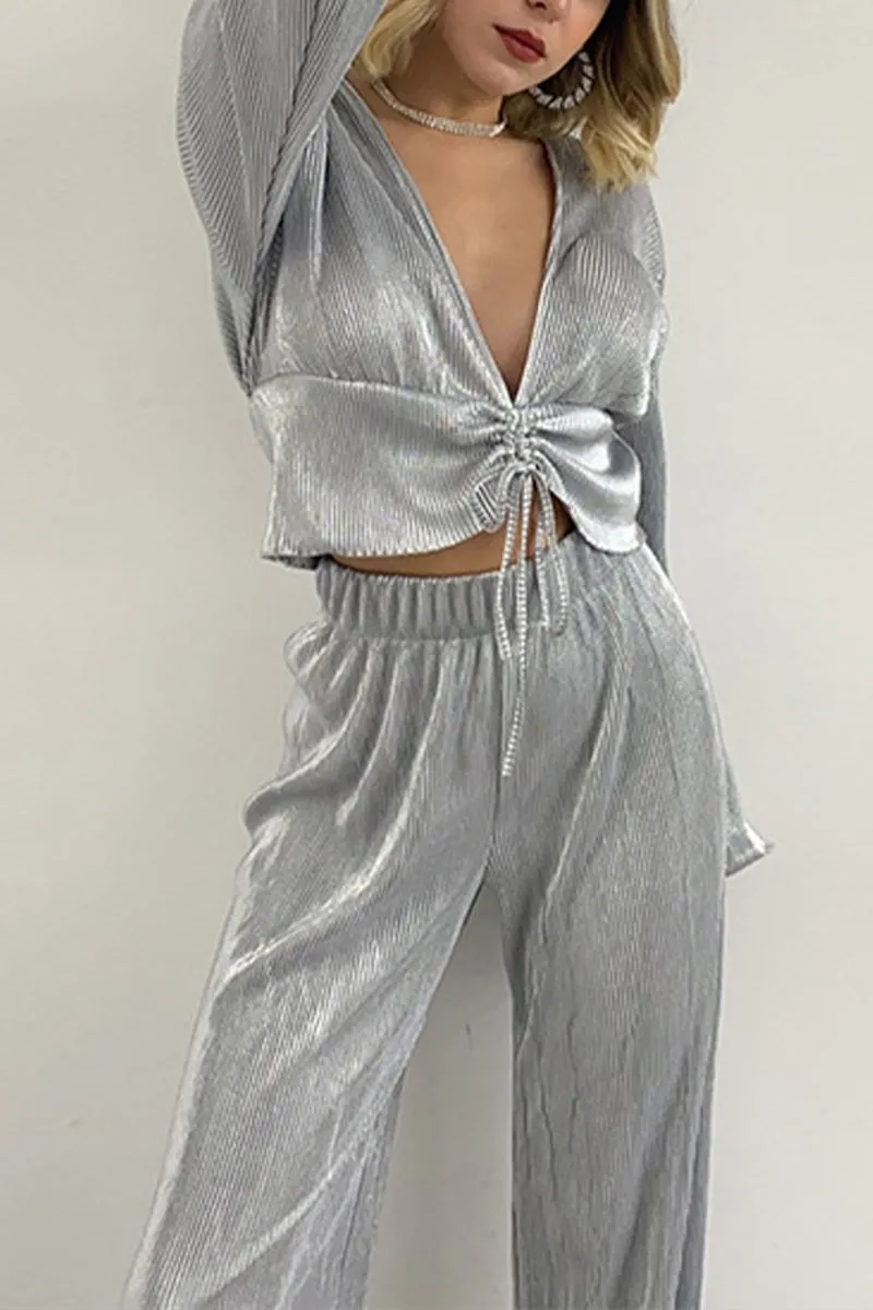 HUP1194 Velvet Top & Pants Set