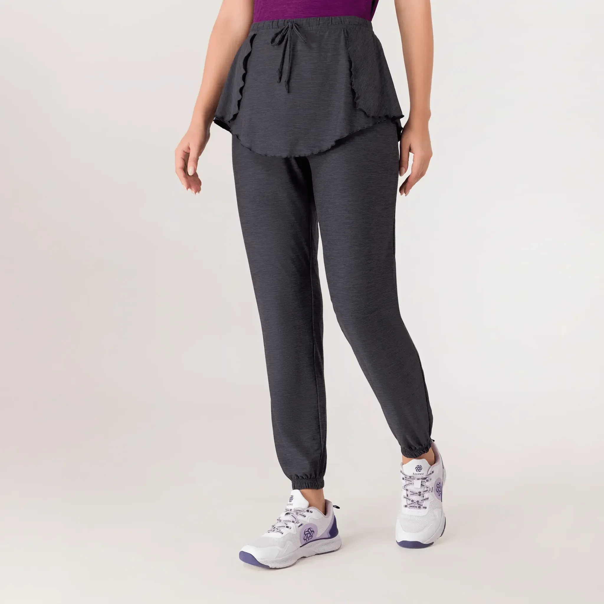 Inner Beat Dance Pants with Skirt - KDF CHARCOAL