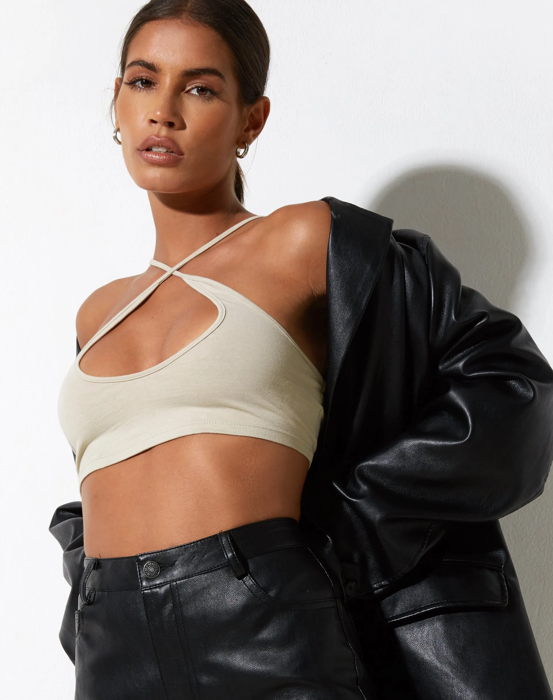 Intan Crop Top in Coconut Milk