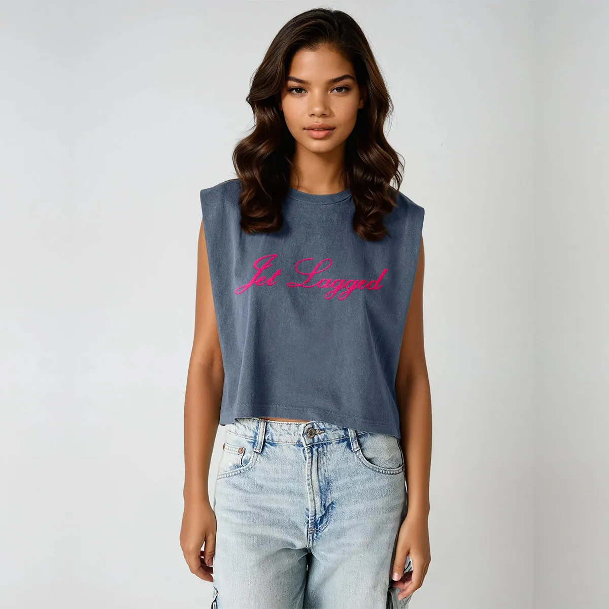 Jet Lagged Garment Dyed Muscle Tee