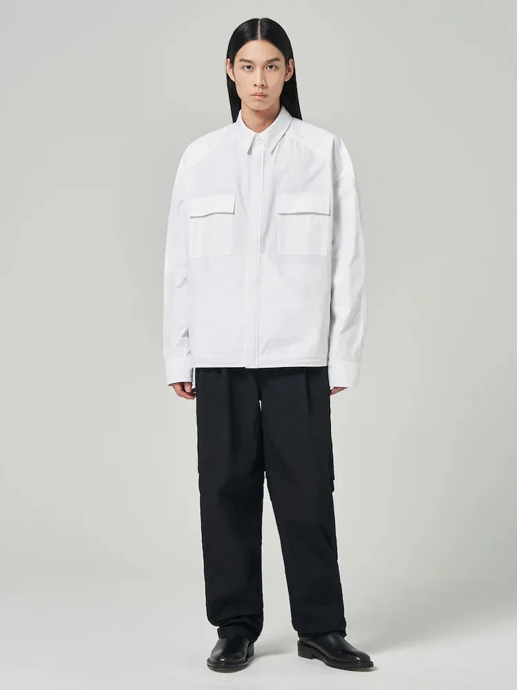 JuunJ Skin Front Pocket Hem String Shirt