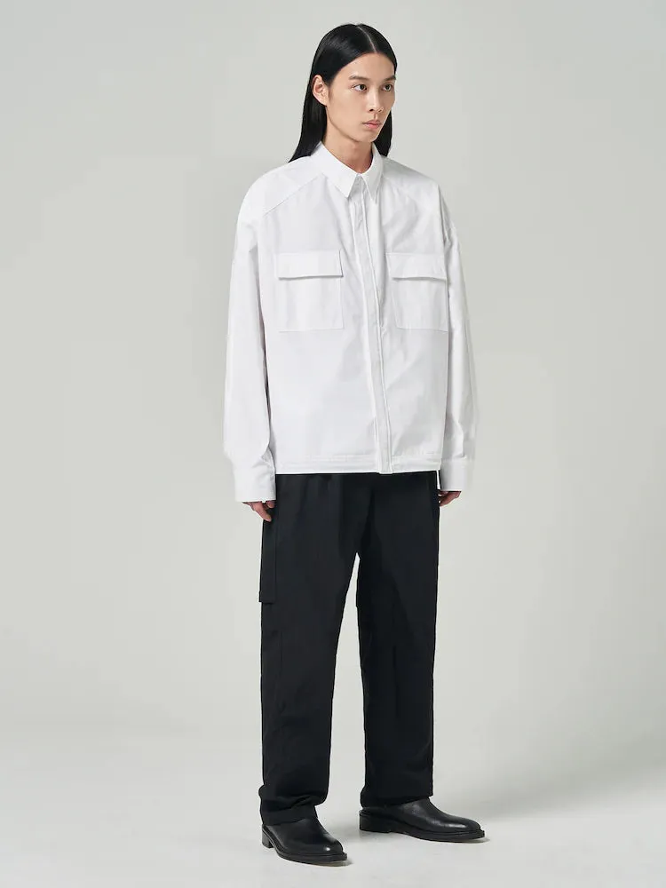 JuunJ Skin Front Pocket Hem String Shirt