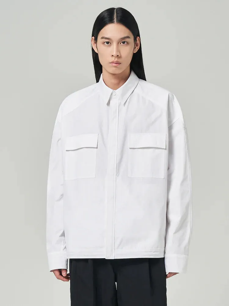 JuunJ Skin Front Pocket Hem String Shirt