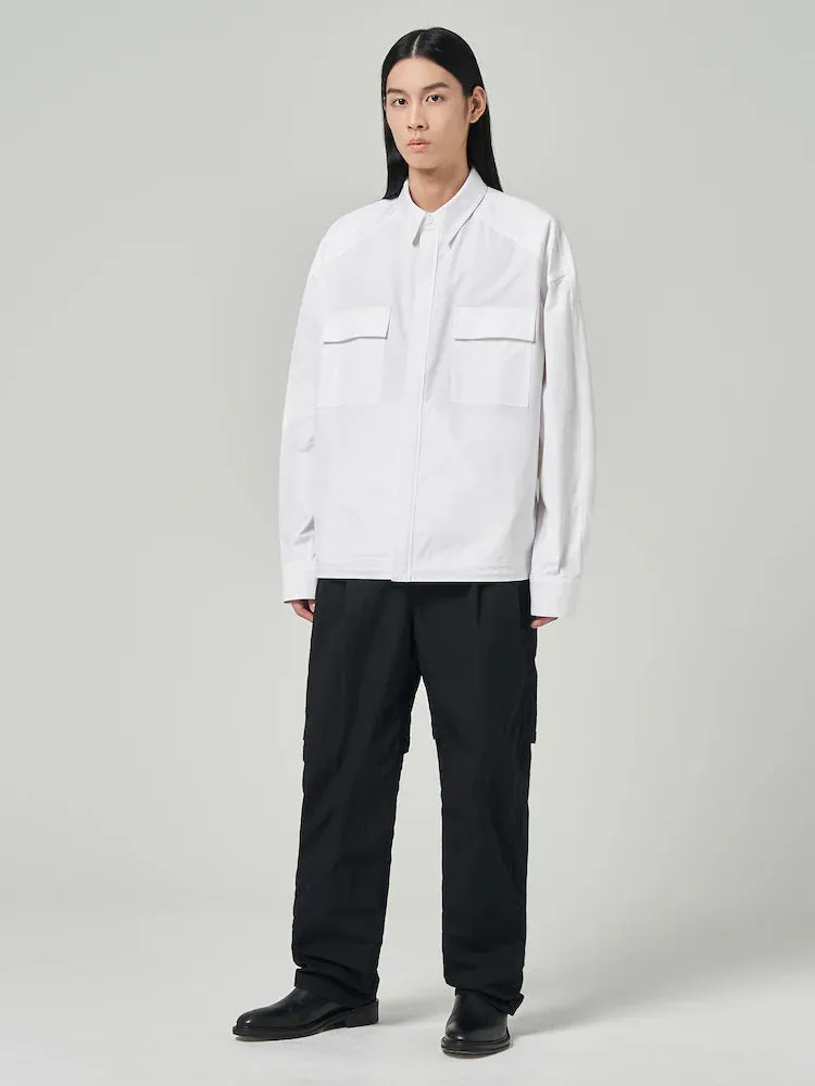 JuunJ Skin Front Pocket Hem String Shirt