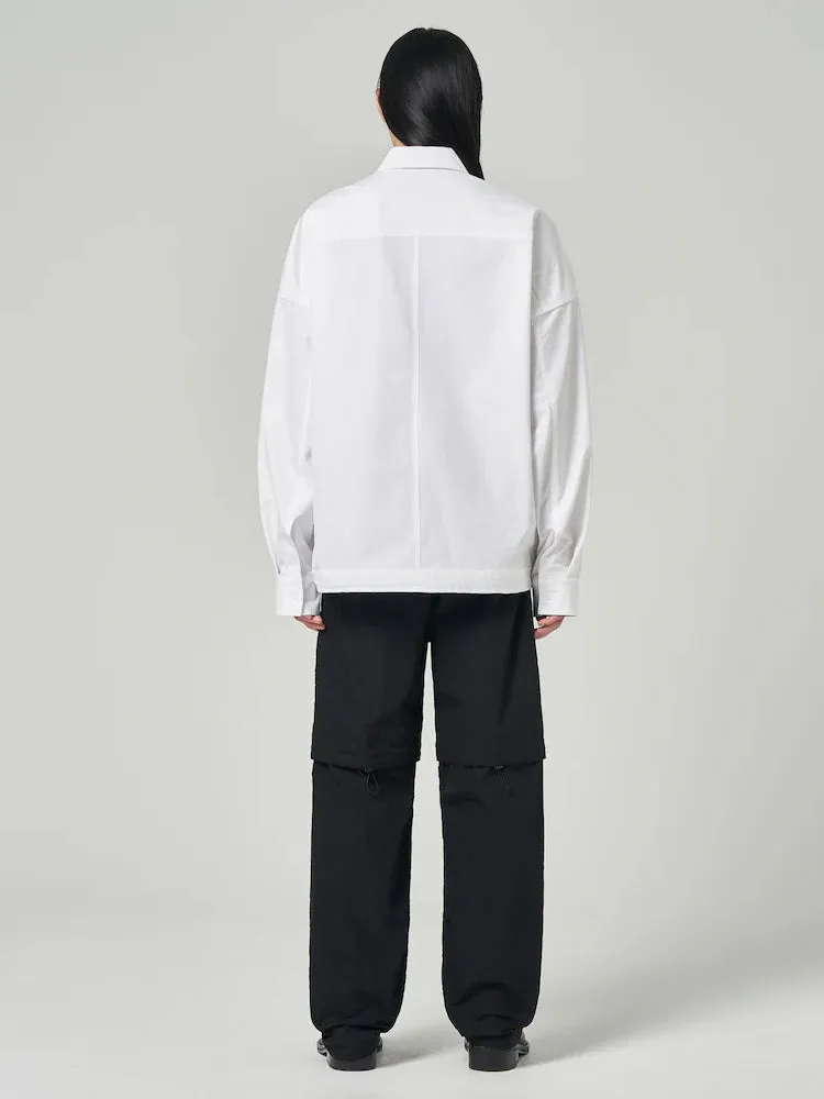 JuunJ Skin Front Pocket Hem String Shirt