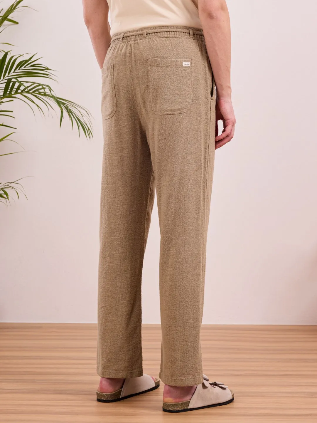 Khaki Cotton Summer Pants