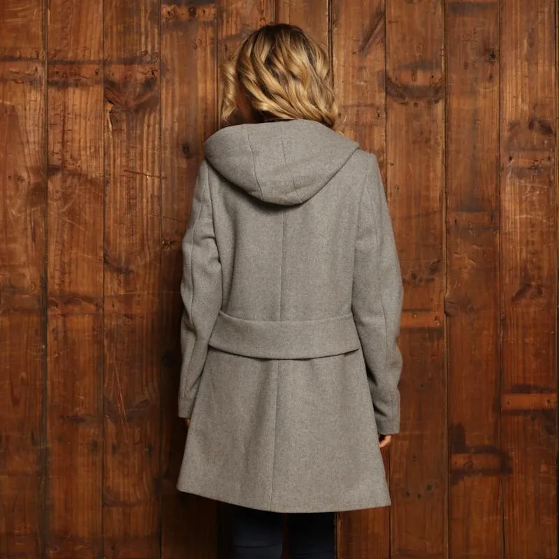 Kingsley Heath High Thorn Hooded Wool Coat - Vervet