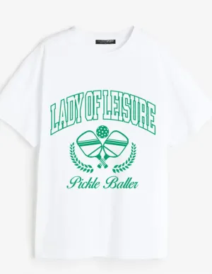 Lady of Leisure Pickle Baller Pigment Dye Tee