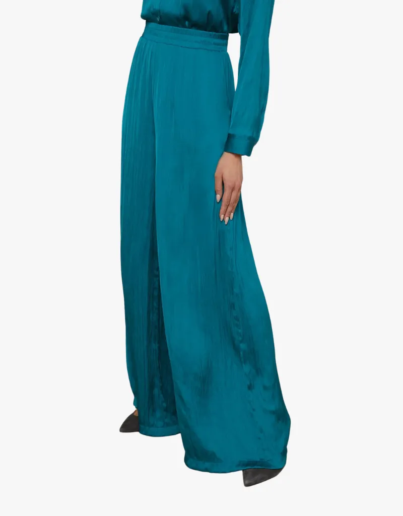 L'agence Lillian Wide Leg Pants in Ocean Teal