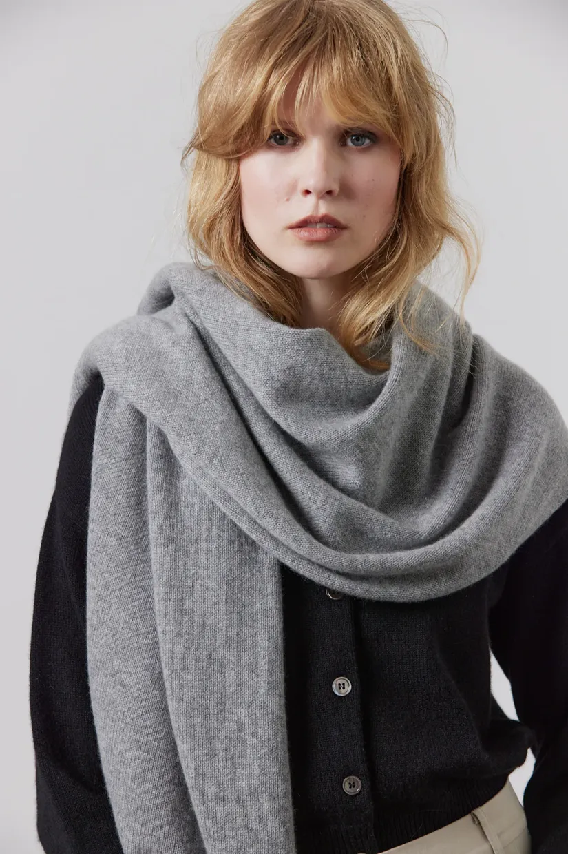 Laing Cashmere Scarf - Grey Marle