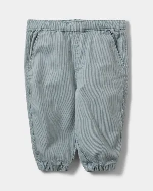 LAMOURSB TROUSERS - Blue denim Stripe