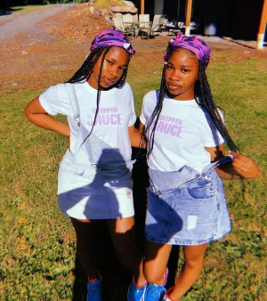 Lavender Drippin Sauce | White Tee